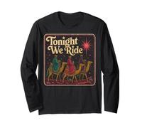 Natale Stasera cavalchiamo Vintage Tre saggi Uomini Maglia a Manica