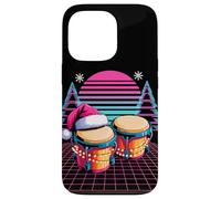 Natale Synthwave Suonatore Di Bongo Bonghi Custodia per iPhone 13 Pro
