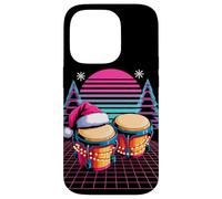 Natale Synthwave Suonatore Di Bongo Bonghi Custodia per iPhone 14 Pro