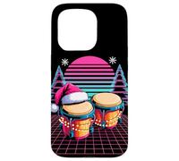 Natale Synthwave Suonatore Di Bongo Bonghi Custodia per iPhone 15 Pro