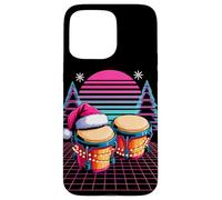 Natale Synthwave Suonatore Di Bongo Bonghi Custodia per iPhone 15 Pro Max