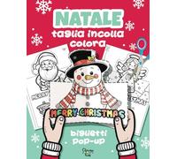 Natale Taglia Incolla Colora Biglietti Pop-Up: 15 Biglietti d'Auguri Pop-Up e Buste da Ritagliare, Assemblare e Colorare per Bambini dai 4 agli 8 anni | libro da colorare per bambini