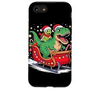 Natale Tartaruga Marina Slitta T-Rex Dinosauro Tartarughe Custodia per iPhone SE (2020) / 7/8