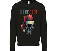 Natale Tornerò SCI-FI Divertente Xmas Uomo Felpa Maglione