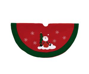 Natale Tradizionale Albero Gonna 90cm Rosso E Verde Babbo Natale Design