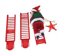 Natale tradizionale elettrico scaletta musicale ornamento Natale casa festa decorazione allegro Babbo Natale