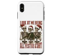Natale tre scheletri guardami essere tutti festivi adulti Custodia per iPhone XS Max
