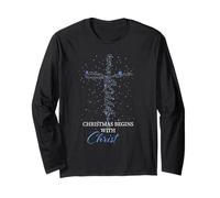 Natale - Tutto Inizia con Cristo Jesus Maglia a Manica