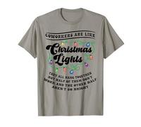 Natale Ufficio Coworker Come Le luci Non funzionano Luminoso Maglietta