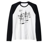 Natale Umorismo Tre Uomini saggi Come se Maglia con Maniche Raglan