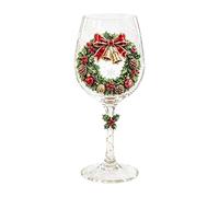 Natale vetro arte tazza vacanza bicchieri per caffè (F) | Bicchieri natalizi per caffè, cocktail, bibite gassate, bicchieri artistici in vetro trasparente, eleganti, sei temi unici