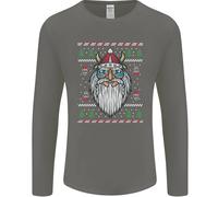 Natale Viking Divertente Thor Odin Valhalla Uomo Maniche