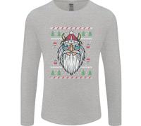 Natale Viking Divertente Thor Odin Valhalla Uomo Maniche