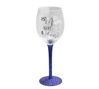 Natale Vino Vetro con Glitter Base - Tutti Mamma Vuole È Un Silenzioso Notte