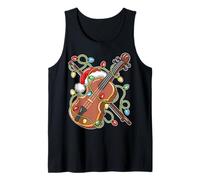 Natale Violino Ragazza Donne Carino Vacanze Orchestra Musicista Canotta