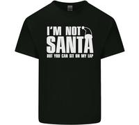 Natale You Can Sit On My Lap Divertente Uomo Cotone T-Shirt