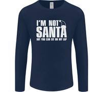 Natale You Can Sit On My Lap Divertente Uomo Maniche
