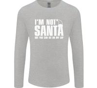 Natale You Can Sit On My Lap Divertente Uomo Maniche