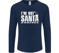 Natale You Can Sit On My Lap Divertente Uomo Maniche