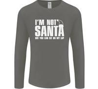 Natale You Can Sit On My Lap Divertente Uomo Maniche