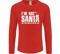 Natale You Can Sit On My Lap Divertente Uomo Maniche