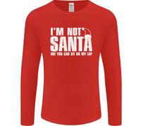 Natale You Can Sit On My Lap Divertente Uomo Maniche