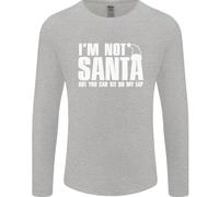 Natale You Can Sit On My Lap Divertente Uomo Maniche