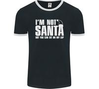 Natale You Can Sit On My Lap Divertente Uomo Ringer Fotl