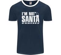 Natale You Can Sit On My Lap Divertente Uomo Ringer Fotl