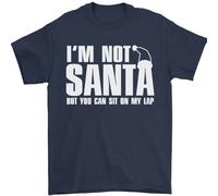 Natale You Can Sit On My Lap Divertente Uomo T-Shirt 100% Cotone