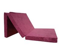 Natalia Spzoo - materasso pieghevole 190 x 90 x 8 cm per un sonno a nuvola - materasso pieghevole sfoderabile - materassino pieghevole in 3 parti (Viola 1224)
