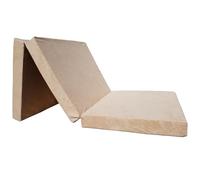 Natalia Spzoo - materasso pieghevole 190 x 90 x 8 cm per un sonno a nuvola - materasso pieghevole sfoderabile - materassino pieghevole in 3 parti (Beige 1009)