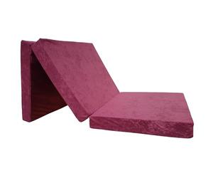Natalia Spzoo - materasso pieghevole 190 x 90 x 8 cm per un sonno a nuvola - materasso pieghevole sfoderabile - materassino pieghevole in 3 parti (Viola 1224)
