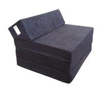 Natalia Spzoo Materasso pieghevole per ospiti 200 x 70 x 10 cm in diversi colori Microfibra (Nero 0001)