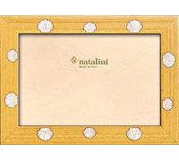 Natalini, SHELLS GIALLO 10X 15 cm, Misura foto, Cornice da appoggio, Legno, Giallo, Misure esterne 13 X 18 X 1,5 cm
