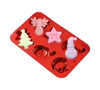 natalizi in silicone a forma di pan di, campana, albero, antiaderente, facile rilascio, forme per torte, sapone, caramelle, ghiaccio, biscotti, cibo, artigianato, fondente, accessorio