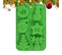 natalizi in silicone, antiaderenti, riutilizzabili, facili da rilasciare, per realizzare cioccolatini, caramelle, sapone fatto a mano, bombe da bagno, fondente, torte, cubetti di