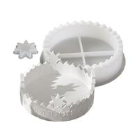 Natalizi - in Silicone da 2 Pezzi | Conto alla Rovescia per Il Calendario dello Stampo del Portacandele di Natale | per La Fusione di Gesso, Cemento, Calcestruzzo, Realizzazione di Proge