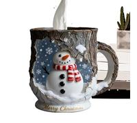 natalizia con corteccia di albero, natalizia in resina con design a corteccia d'albero, per cioccolata calda, caffè o tè, perfetta idea regalo per le vacanze invernali e natalizie