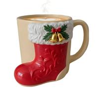natalizia in resina, design con alce e pan di , simpatica struttura per caffè natalizio, idea decorativa per l'accento stagionale, set regalo per bevande invernali creative, accessorio
