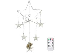 Natalizie Per Finestre - 8 Modalità Decorazioni Per Interni,LED Luce Stella Di Natale Con Timer | Per Casa Camera Da Porta D'Ingresso Festa Natalizia E Inverno