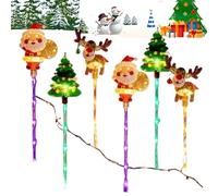 natalizie su picchetto - Decorazione per esterni per giardino, su paletto impermeabili per prato, per, terrazza, balcone, giardino, festa di Halloween