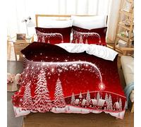 Natalizio Natale Natalizi Copripiumino Copripiumino 3D Con Federa 50X75Cm 220X240Cm Completo Copripiumino Matrimoniale Comodo Microfibra