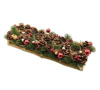 Nataluna DEC.D Porta Tea-Light 4 POSTI 47x14cm, Come da Foto