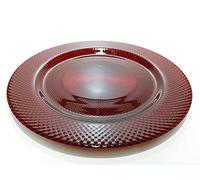 Nataluna Sottopiatto in Vetro Diametro 33 cm Rosso
