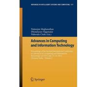 Natarajan Meghanatha Advances in Computing and Information Technolog (Tascabile)
