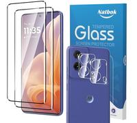 Natbok 2+2 Pezzi 3D Vetro Temperato per Motorola Moto G85 5G 6,67" Pellicola Prottetiva con Pellicola Fotocamera,Anti Graffio,Durezza 9H,Senza Bolle, Anti-Impronte Film per Moto G85