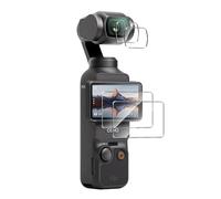 Natbok 2+2 Pezzi Vetro Temperato per DJI Osmo Pocket 4/3 Pellicola Prottetiva con Pellicola Fotocamera, Anti Graffio,Durezza 9H,Senza Bolle, Anti-Impronte Film per DJI Osmo Pocket 4