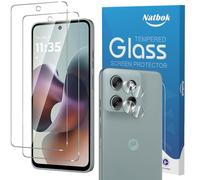 Natbok 2+2 Pezzi Vetro Temperato per Motorola Moto G56 5G Pellicola Prottetiva con Pellicola Fotocamera,Anti Graffio,Durezza 9H,Senza Bolle, Anti-Impronte Film per Moto G56