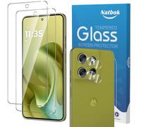 Natbok 2+2 Pezzi Vetro Temperato per Motorola Moto G86 5G Pellicola Prottetiva con Pellicola Fotocamera,Anti Graffio,Durezza 9H,Senza Bolle, Anti-Impronte Film per Moto G86